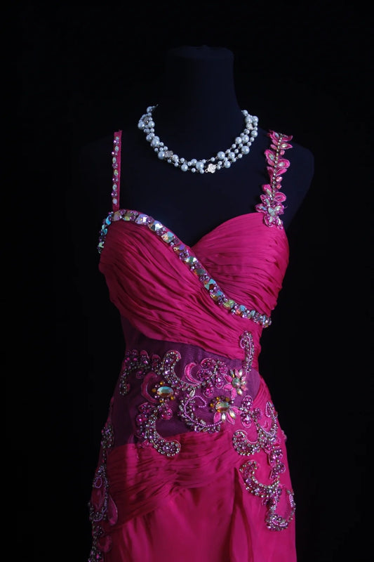 Elegant Mermaid Sweetheart Chiffon With Beading 18th Birthday Elegant Outfit Formal Prom Dresses N4183