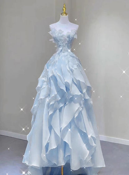 Robe de soirée rose de princesse, robe de fête féerique, robe fleurie d'anniversaire pour fille - Robes de soirée formelles AB518