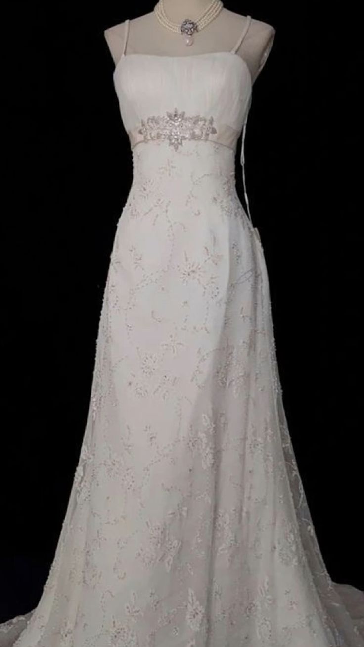 Brautkleider im Retro-Stil der 1950er Jahre: A-Linie, Spaghettiträger, silberne Perlen, Spitze, Petite/Plus Size, für Frühling/Sommer-Hochzeiten, AB1478