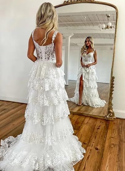 Robe de bal longue en dentelle bleu marine à épaules dénudées et fente, Vestidos De Dia AB530