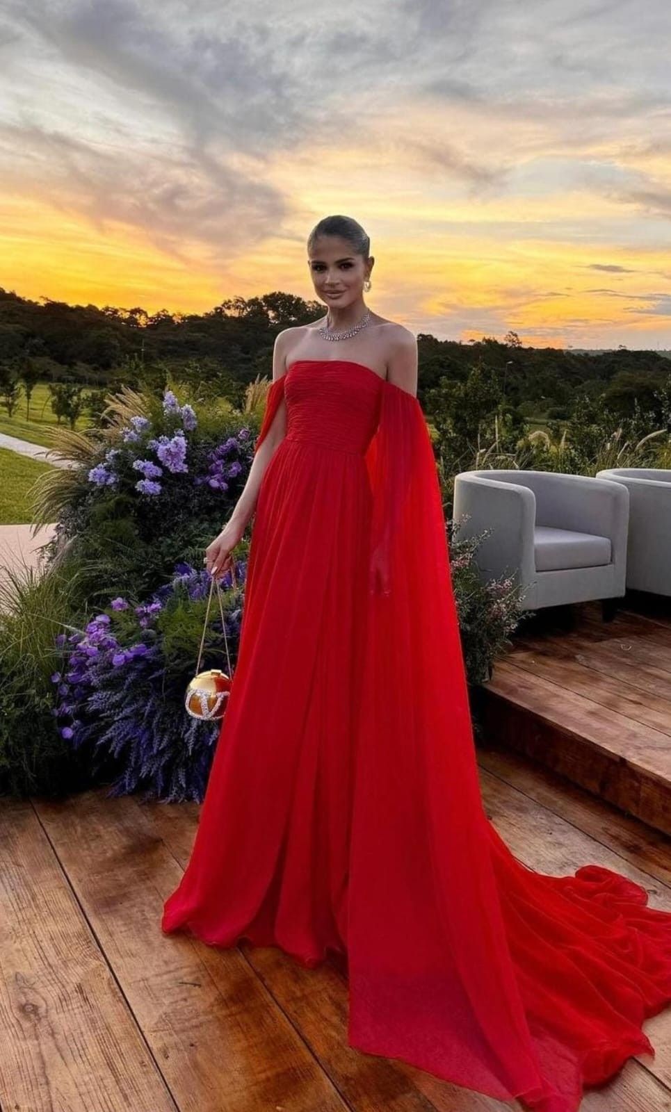 Elegant A Line Off The Shoulder Red Mother of the Bride/Groom Dress Simple Evening Formal Prom Dress AB443