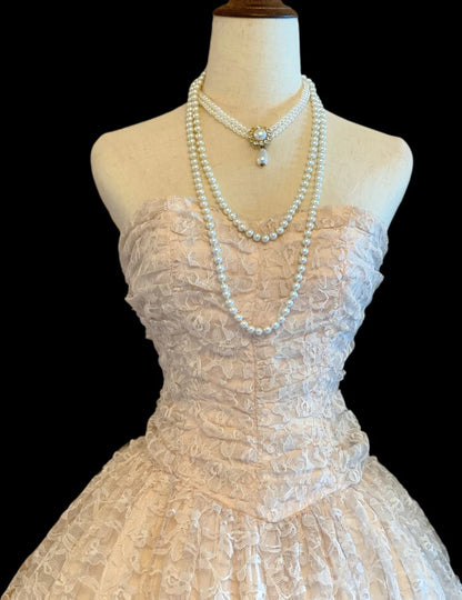 Unique Ball Gown Sweetheart Pink Lace Mid Length Prom Dresses Inspo Evening Outfits RB4021