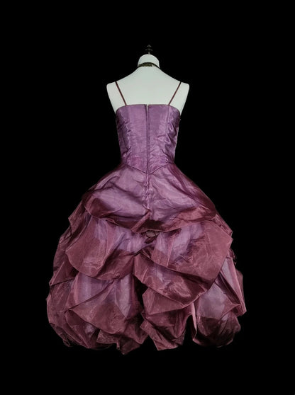 Einzigartiges Ballkleid Spaghetti-Träger Lila Inspo Vintage Fashion 2000er Hoco Kurze Inspo Homecoming Kleider N2018