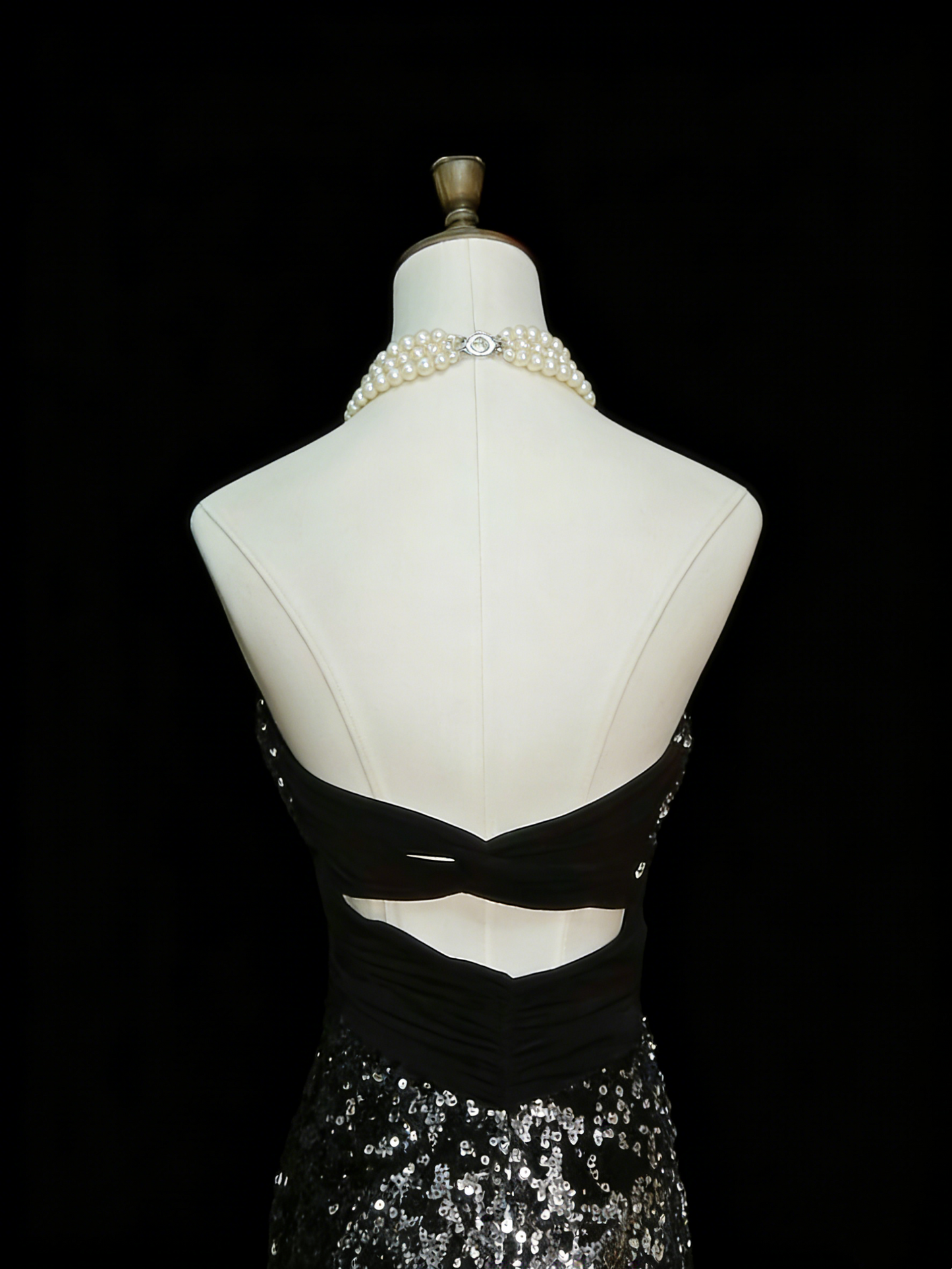 Classy A Line Strapless Sequins Long Senior Prom dresses High School Formal Dresses N1245