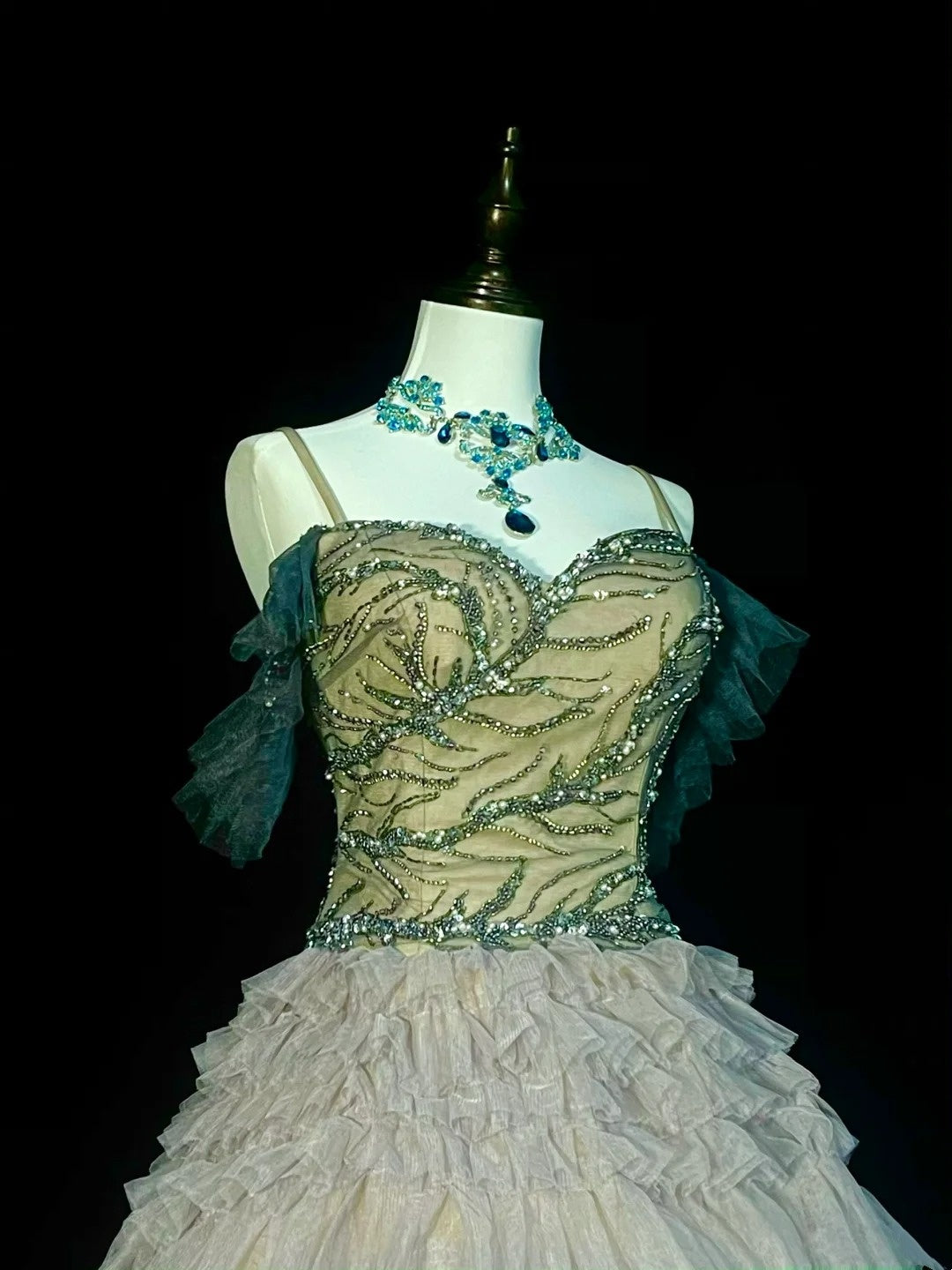 Robe de bal chic à fines bretelles en tulle, longue, tenue de soirée pour adolescentes, robe de fin d'année scolaire N1371