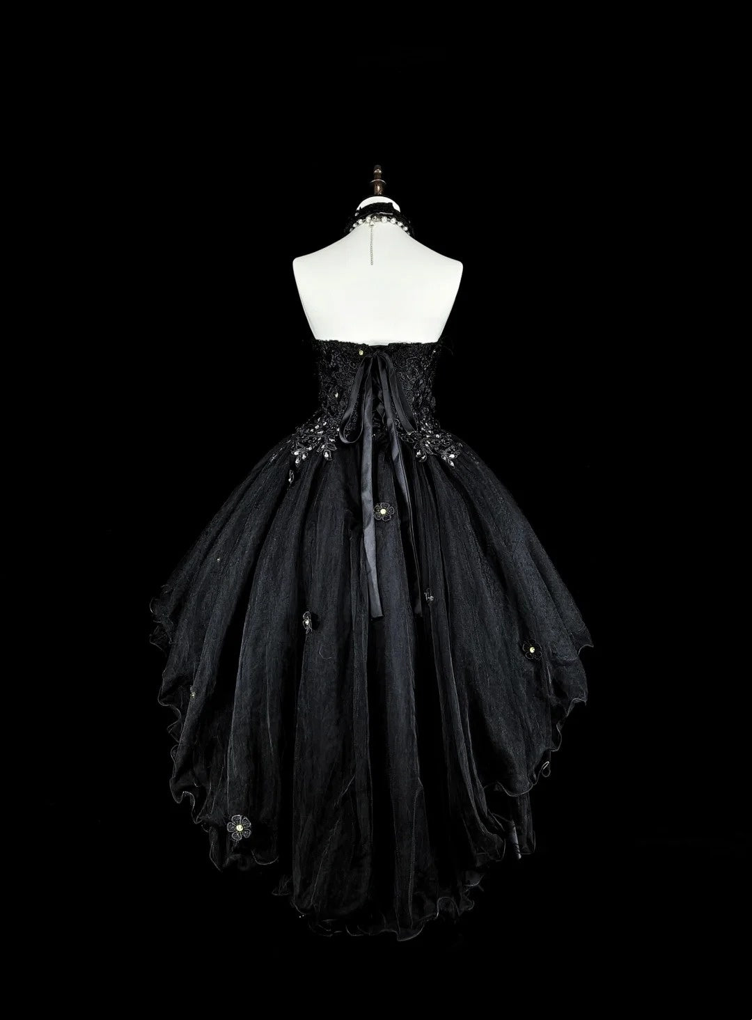 High Low Ball Gown Strapless Black Little Short Mini Party Dress Homecoming Dresses N2156