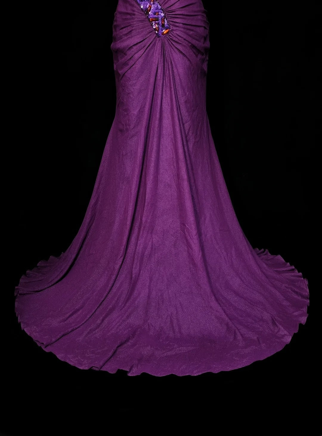 Vintage Meerjungfrauen-Kleid mit perlenbesetztem, langem lila Sommerkleid für Strand, Abend und festliche Anlässe im Frühling (N1420)
