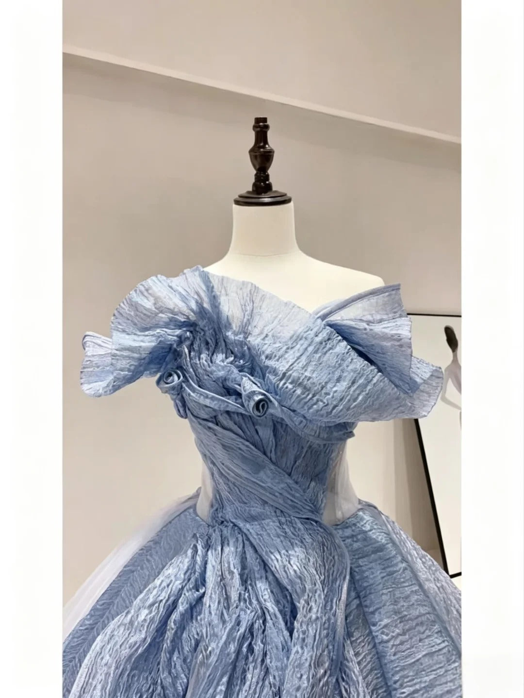 Prinzessin Ballkleid schulterfrei staubblau Quince Kleid lang Sweet 15 16 Quinceanera Kleider Vestido de princesa RB4476