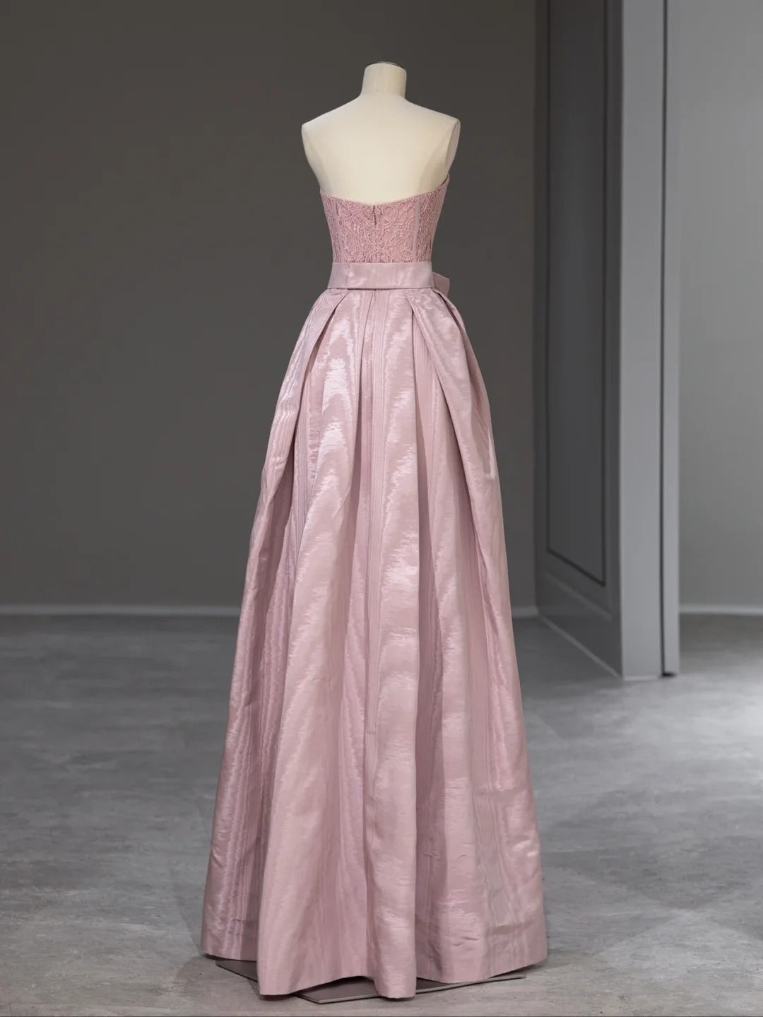 Elegant A line Sweetheart Pink Lace Floor Length Prom Dresses Inspo Evening Outfits RB4003