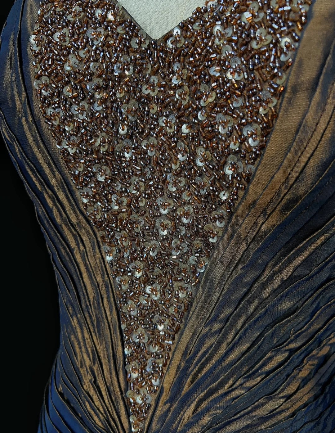 Inspiration robes de bal vintage sirène à fines bretelles marron longues années 80 avec robes de soirée perlées N3391