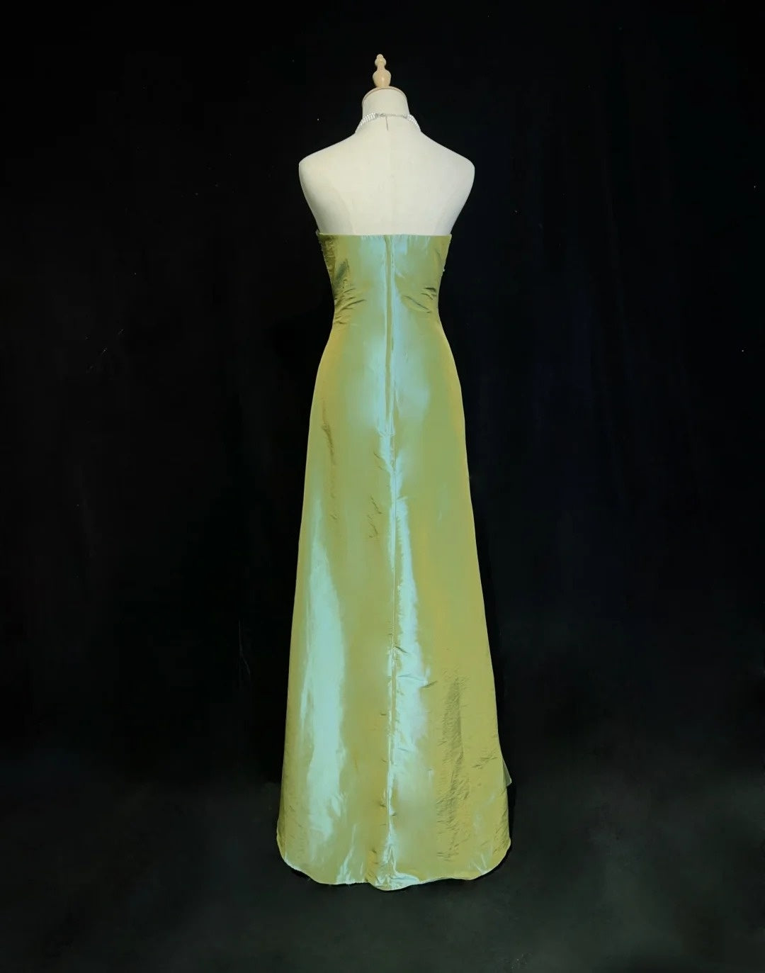 Glamouröse Abschlussballkleider Meerjungfrau Sweetheart Salbeigrüner Satin mit Perlenapplikationen Abendkleid N2877