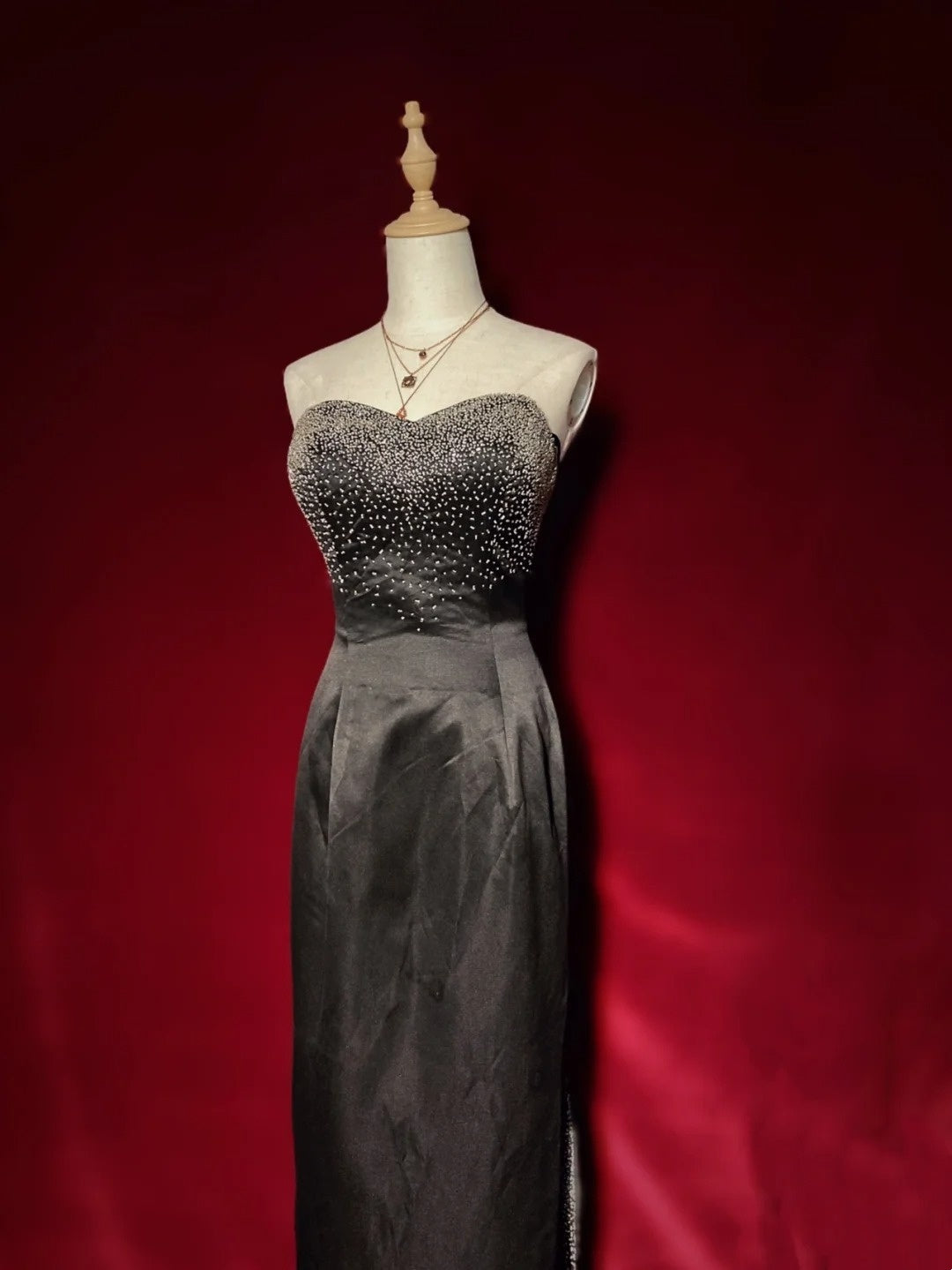 Bescheidene Abschlussballkleider Inspiration Etui-Kleid mit Herz-Ausschnitt und Perlenstickerei für Damen Abendkleid N3264