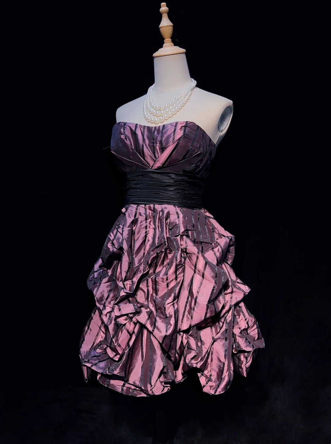 Robe de bal modeste bustier couleur raisin, idées pour femmes, robes courtes d'anniversaire, mini tenues de retour à la maison N3263