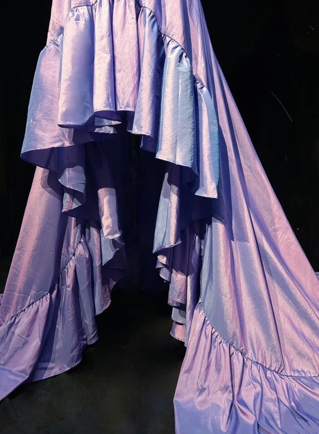 Robes de bal vintage asymétriques bustier satin noir lilas années 90 robe de soirée formelle N2653