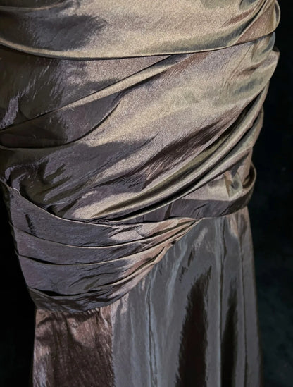 Elegante Meerjungfrauen-Abschlussballkleider in Herzform aus Taft mit Rüschen, langes Ballkleid N2901
