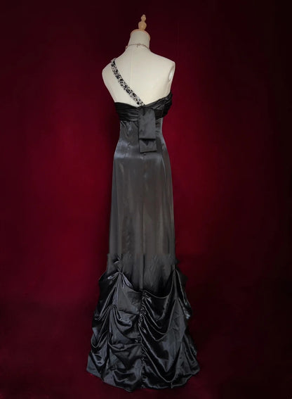 Inspiration Robes de bal modestes Robe de soirée A-line asymétrique avec perles pour femme Robe de soirée formelle N3280