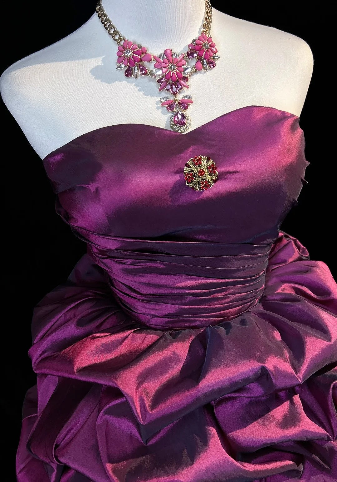 Robe de Bal Mignonne en Taffetas Violet, Décolleté Cœur, pour 18ème Anniversaire, Robes de Rentrée N3656