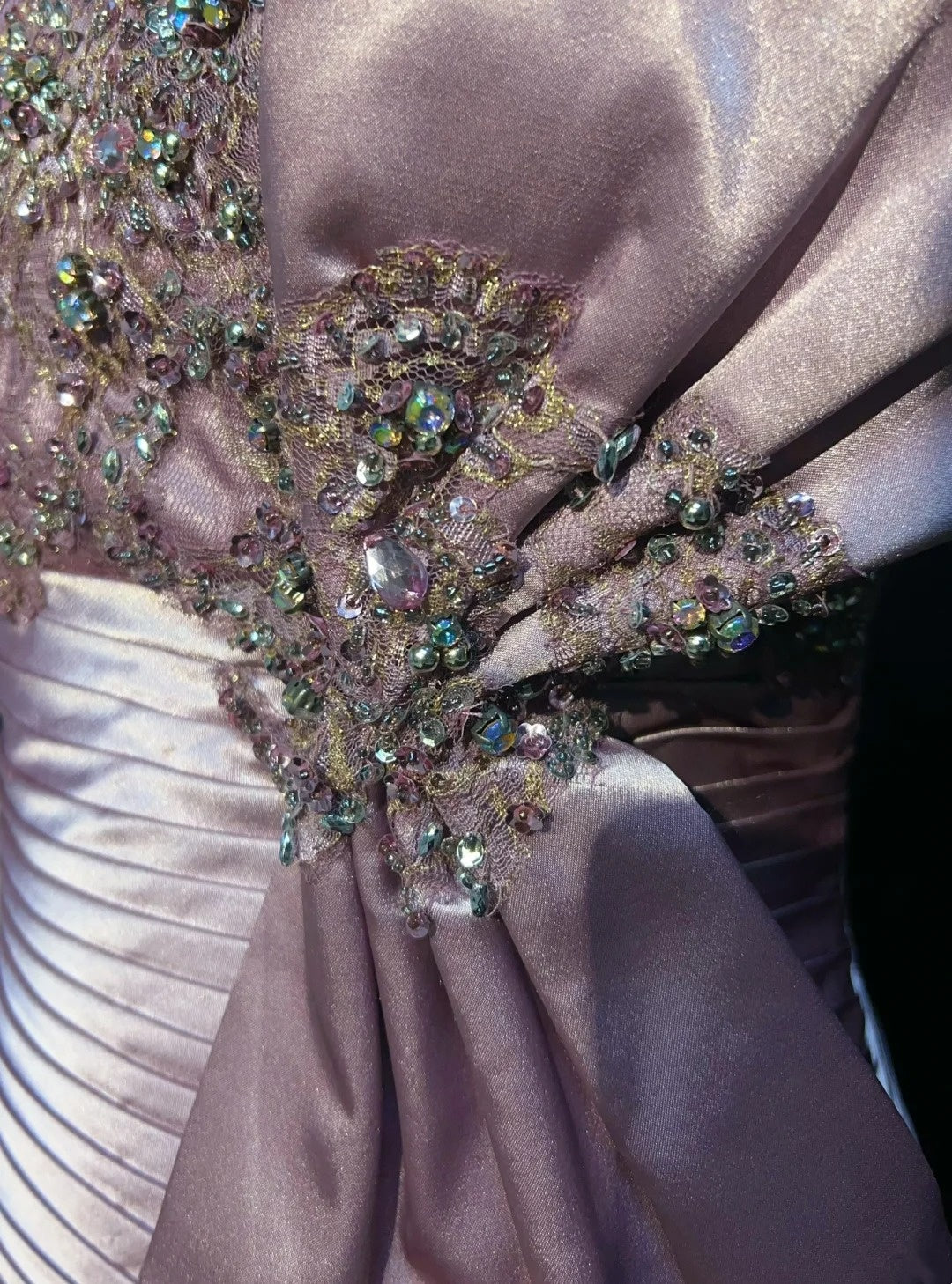 Elegante Abschlussballkleider Meerjungfrau Sweetheart Flieder Tüll Spitze mit Perlen langes Abendkleid N2909