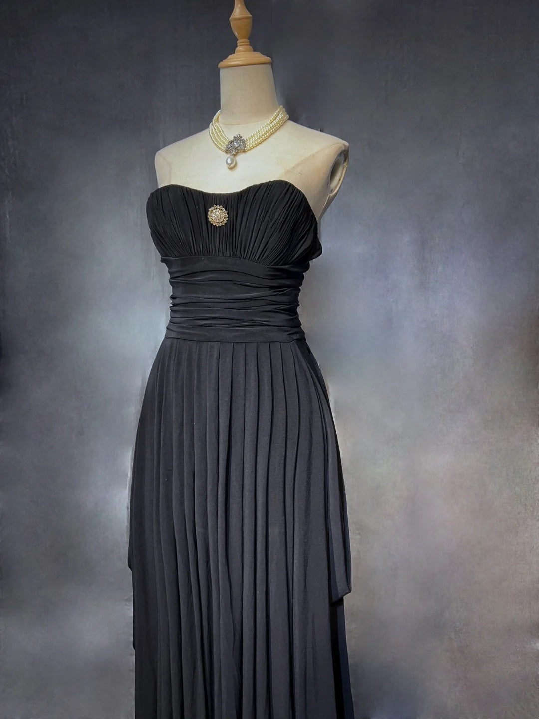 Vintage Prom Dresses Inspo A line Sweetheart 90s Chiffon Black Tie Dress Chiffon For Women Formal Dress N3303