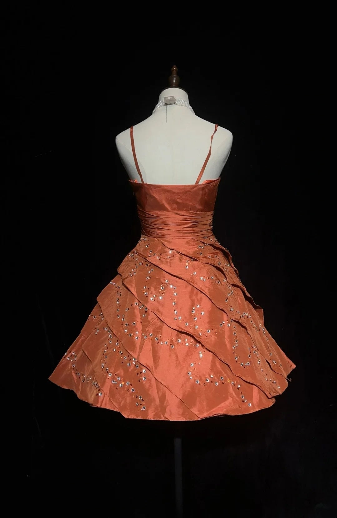 Süßes Ballkleid Sweetheart Orange Taft Abschlussball Kurze Mini-Heimkehrkleider Hoco Kleid N2891