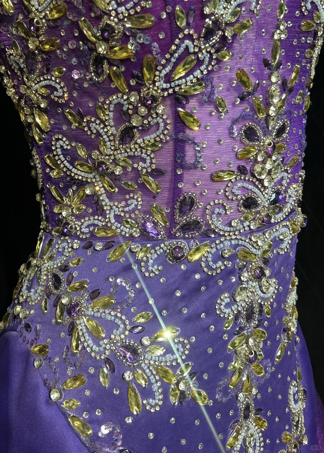 Vintage Prom Dresses 90s Mermaid Scoop Purple Tulle Long With Beading Evening Formal Outfits RB5145