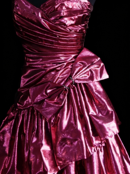 Robe de bal rétro rose à décolleté cœur, robe courte pour un 18e anniversaire, robe de soirée N1259