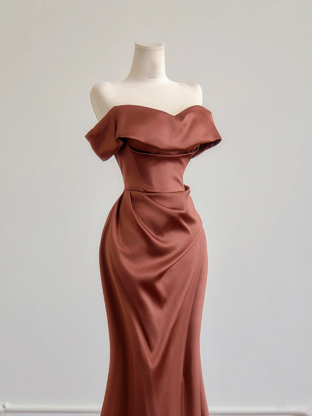 Glamouröses Meerjungfrauen-Abendkleid mit schulterfreiem Ausschnitt und kurzen Ärmeln, langes formelles Abendkleid, Geburtstagskleid N378