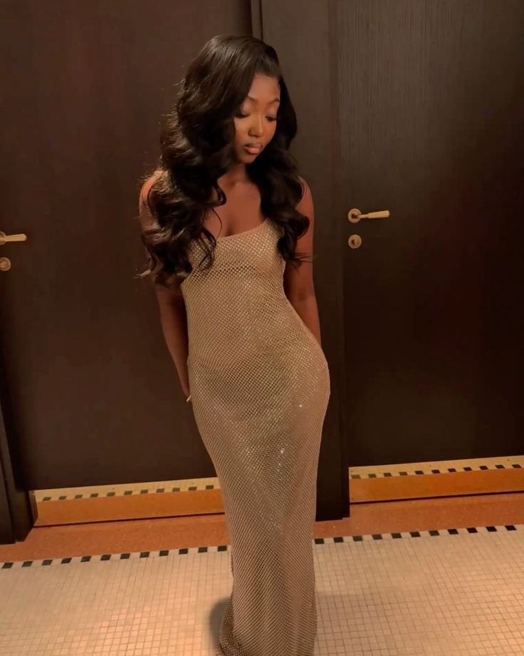Robe de bal sirène modeste à bretelles spaghetti et sequins champagne, robe de soirée longue pour anniversaire, N233