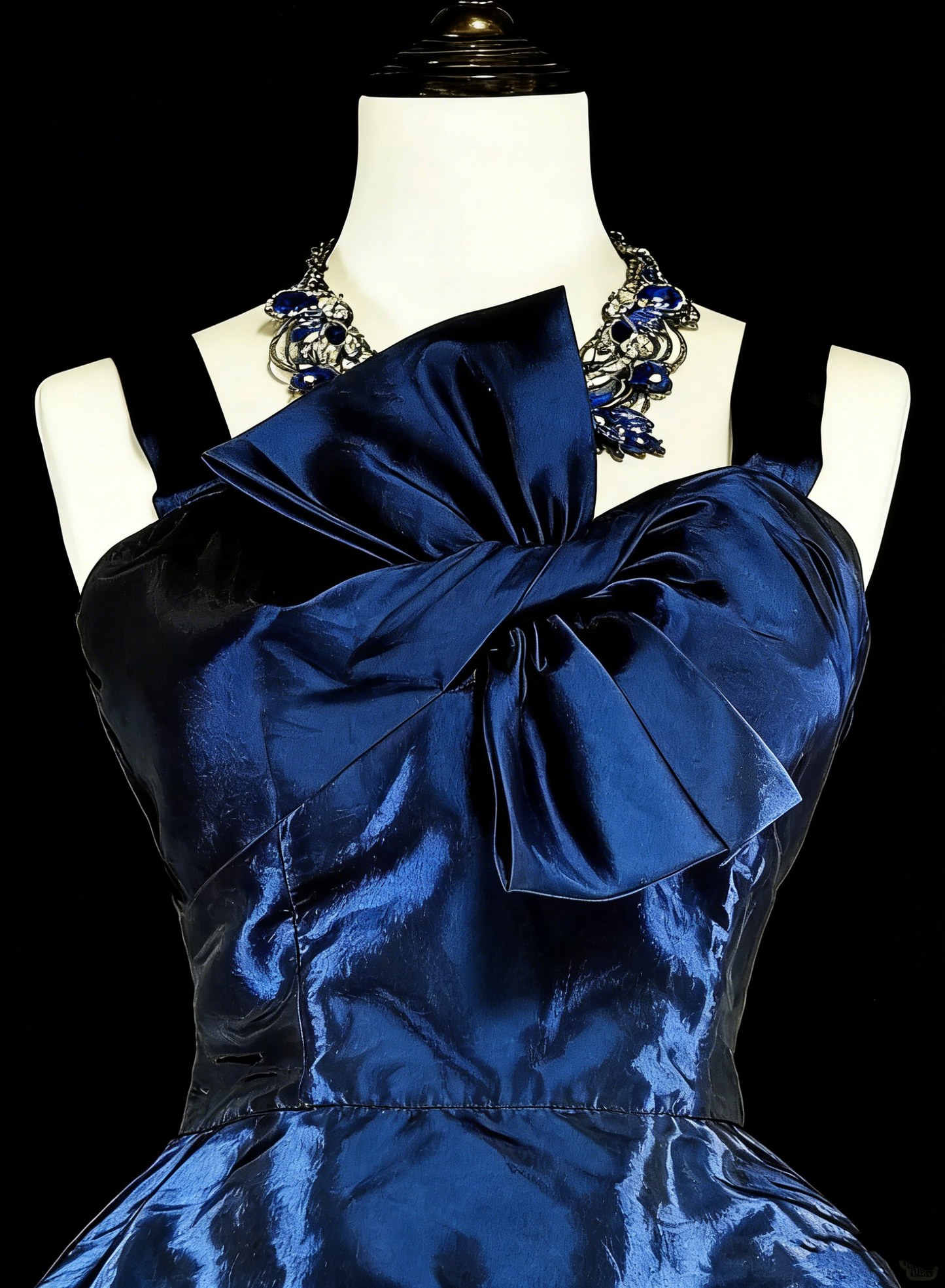 Vintage-Ballkleid mit Spaghettiträgern, marineblau, kurz, inspiriert von den 2000er Jahren, Homecoming-Kleider, N1614