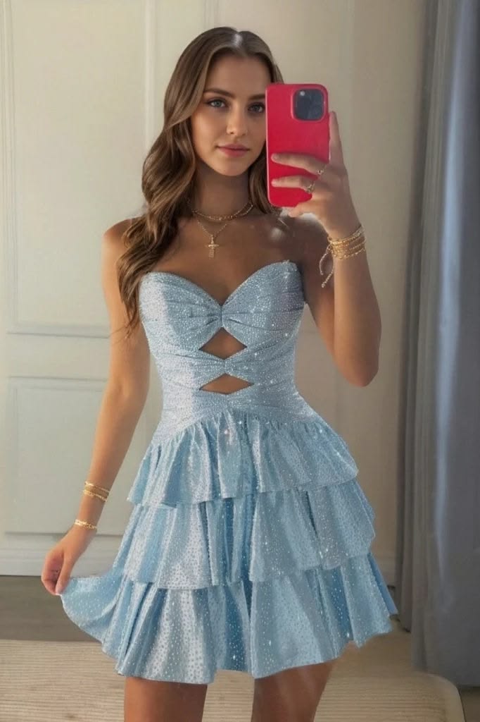 Vintage Fashion Ball Gown Sweetheart Blue With Beads For High Schools Girls Inspo Hoco Dress Homecoming Dresses RB4221