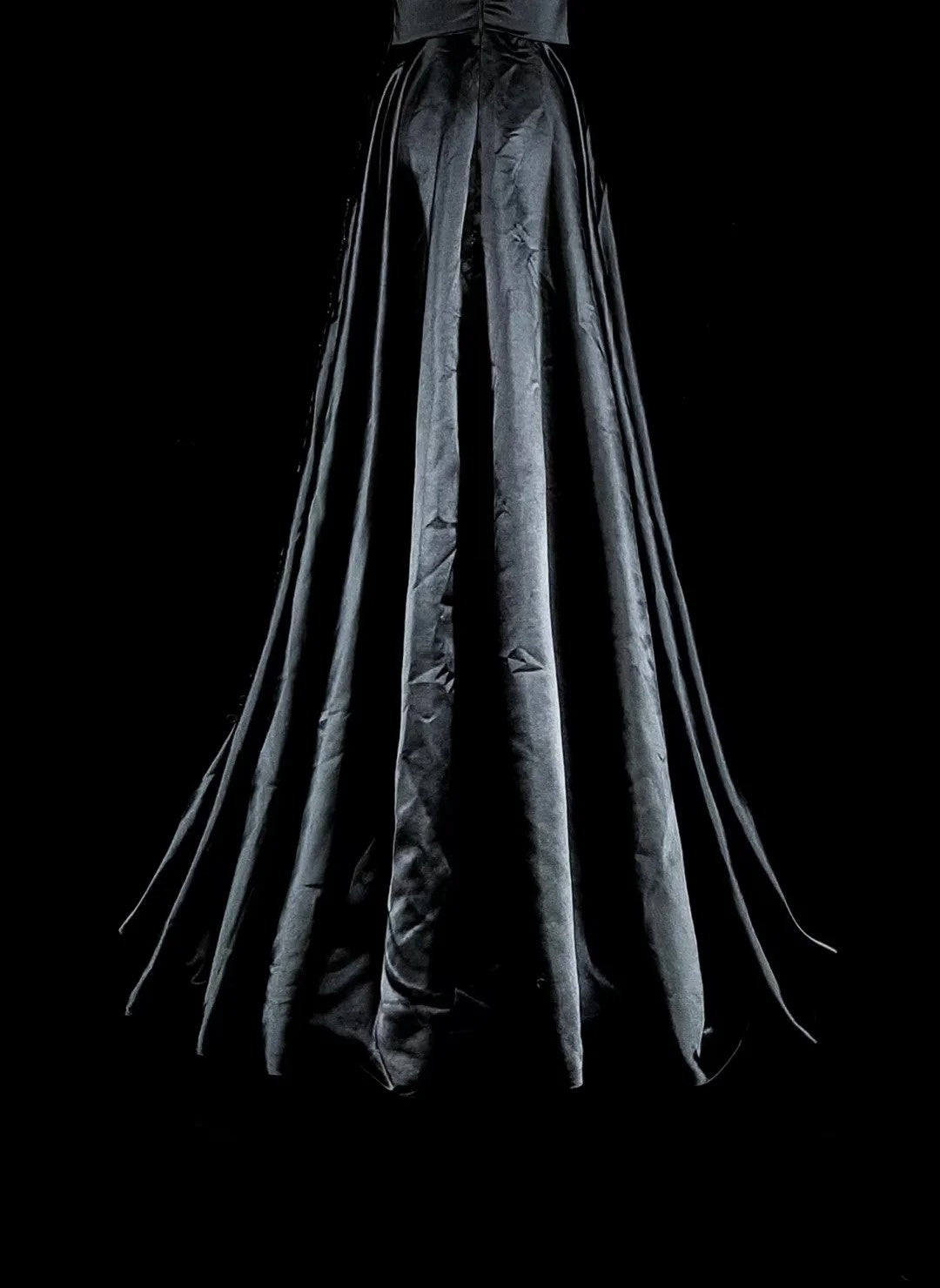 Vintage Abschlussballkleider Ästhetisch A-Linie Rundhals Schwarz Tüll mit Applikationen Langes Abendkleid N2158