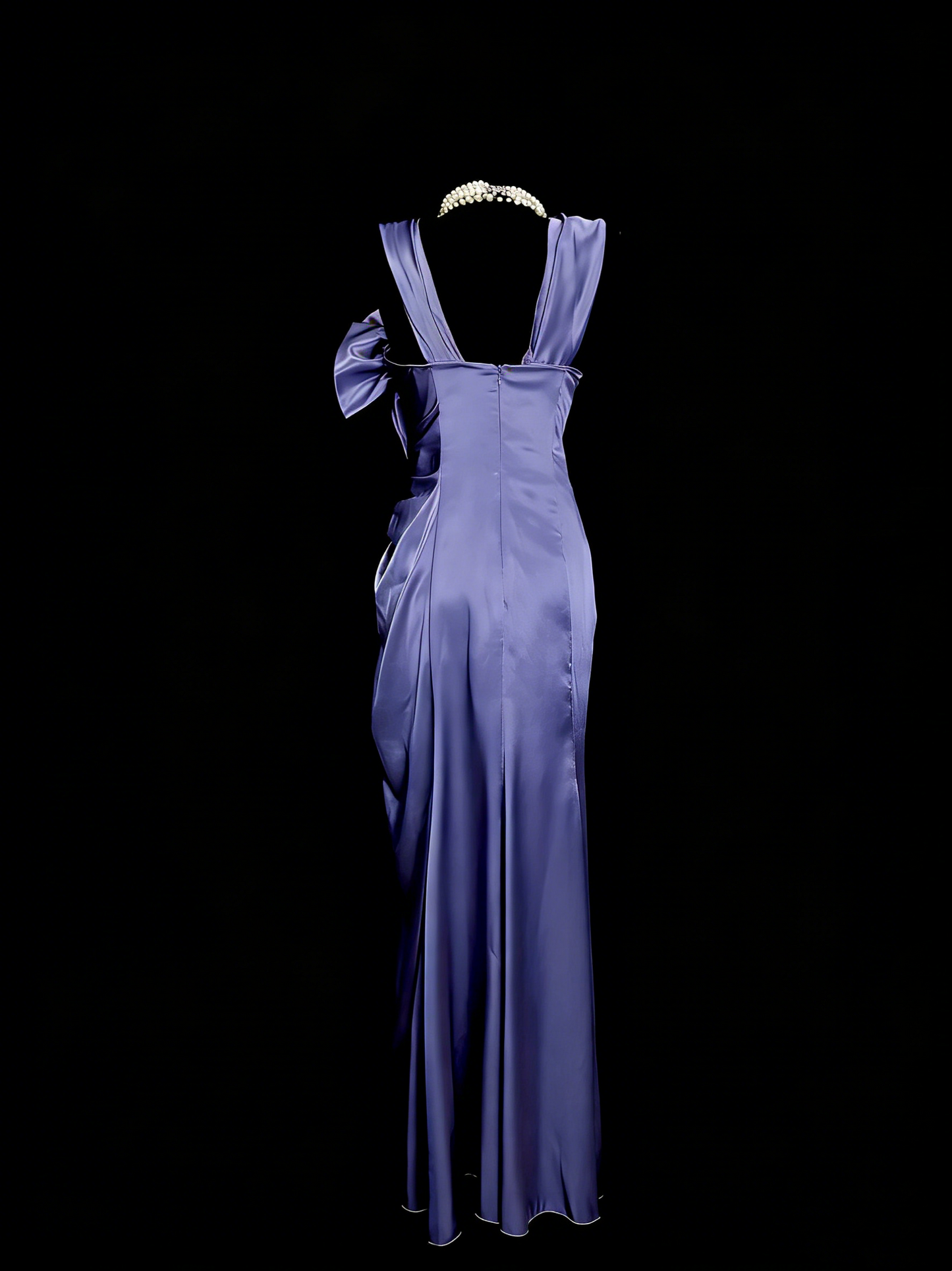 Elegantes, formelles Etuikleid mit eckigem Ausschnitt aus weinrotem Satin für College, Abschlussball und andere festliche Anlässe für Teenager (N1151)