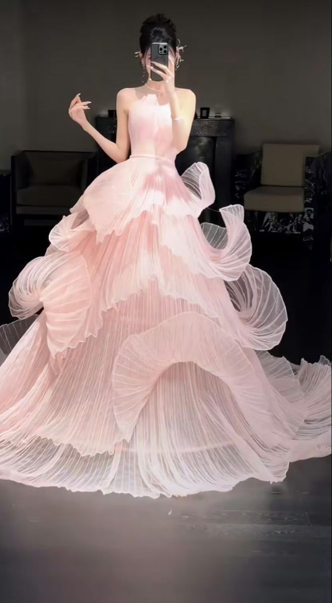Rosa Vintage-Abendkleid, langes Ballkleid mit hohem Kragen für Damen AB1467