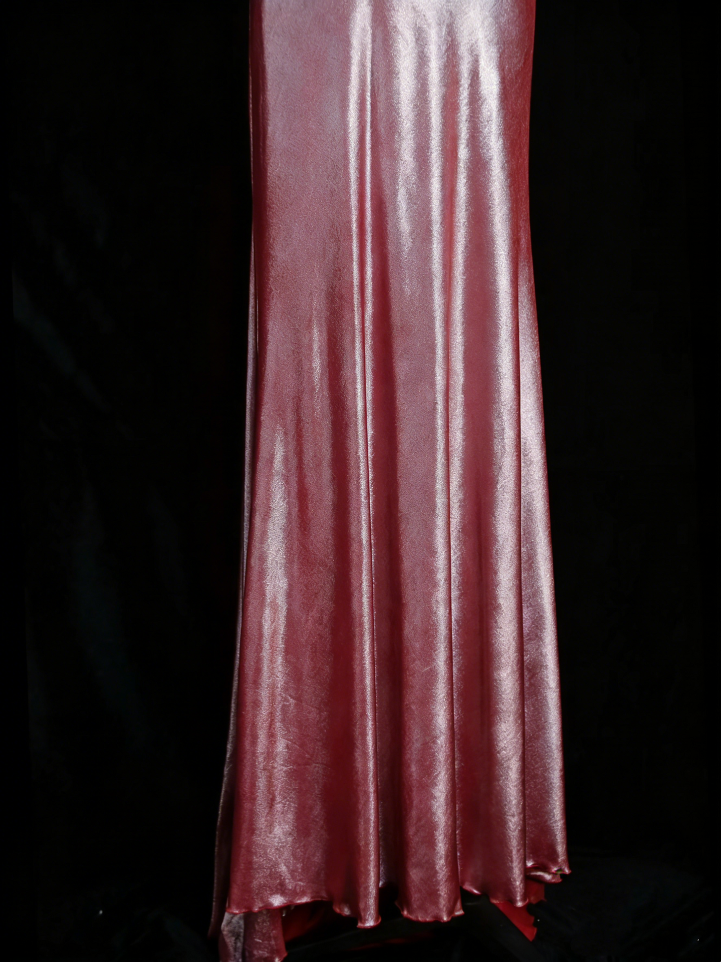 Robe de bal longue sirène élégante en satin rose, décolleté cœur, pour lycéennes, N1247