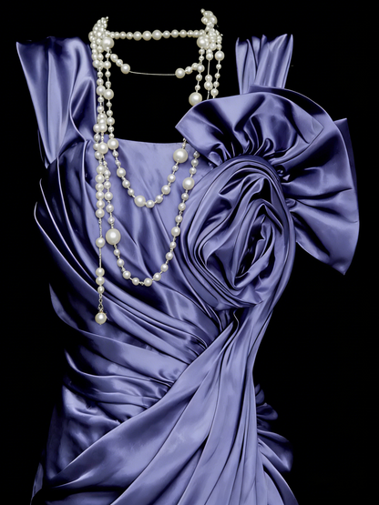 Elegantes, formelles Etuikleid mit eckigem Ausschnitt aus weinrotem Satin für College, Abschlussball und andere festliche Anlässe für Teenager (N1151)