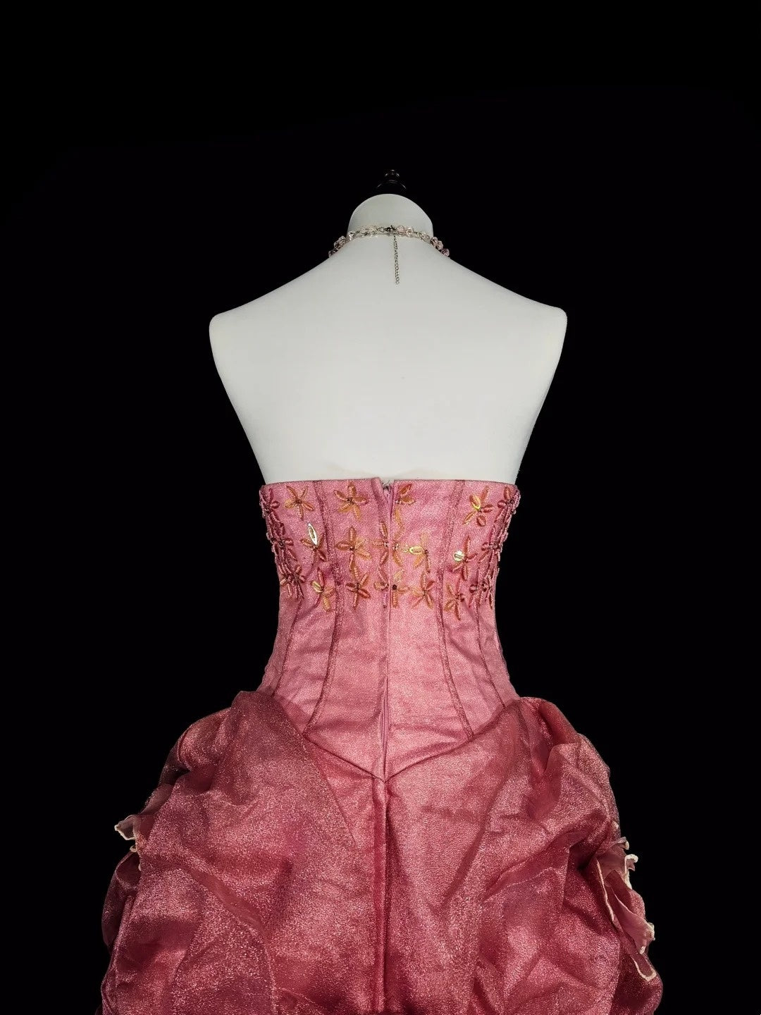 Vintage Prom Dresses Aesthetic 1950s Retro Ballkleid Trägerloses Rosa Langes Partykleid N2021