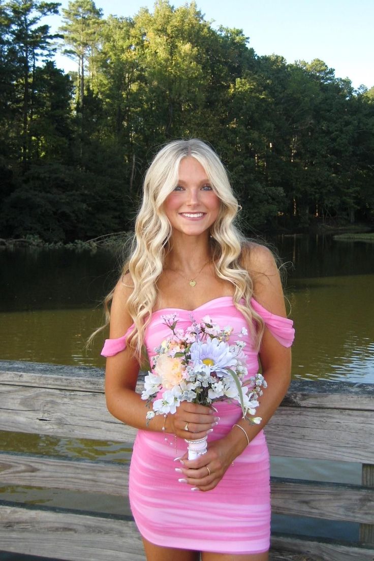 Sultry Sheath Off The Shoulder Pink Tulle Short Mini Freshman High Shool Grad Hoco Outfit Homecoming Dresses RB4522