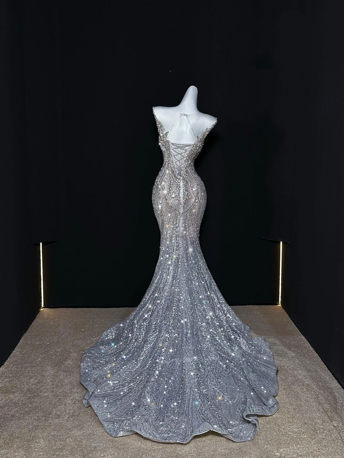 Robes de bal élégantes sirène magnifiques, robe de soirée scintillante, tapis rouge, robe de soirée longue N4042