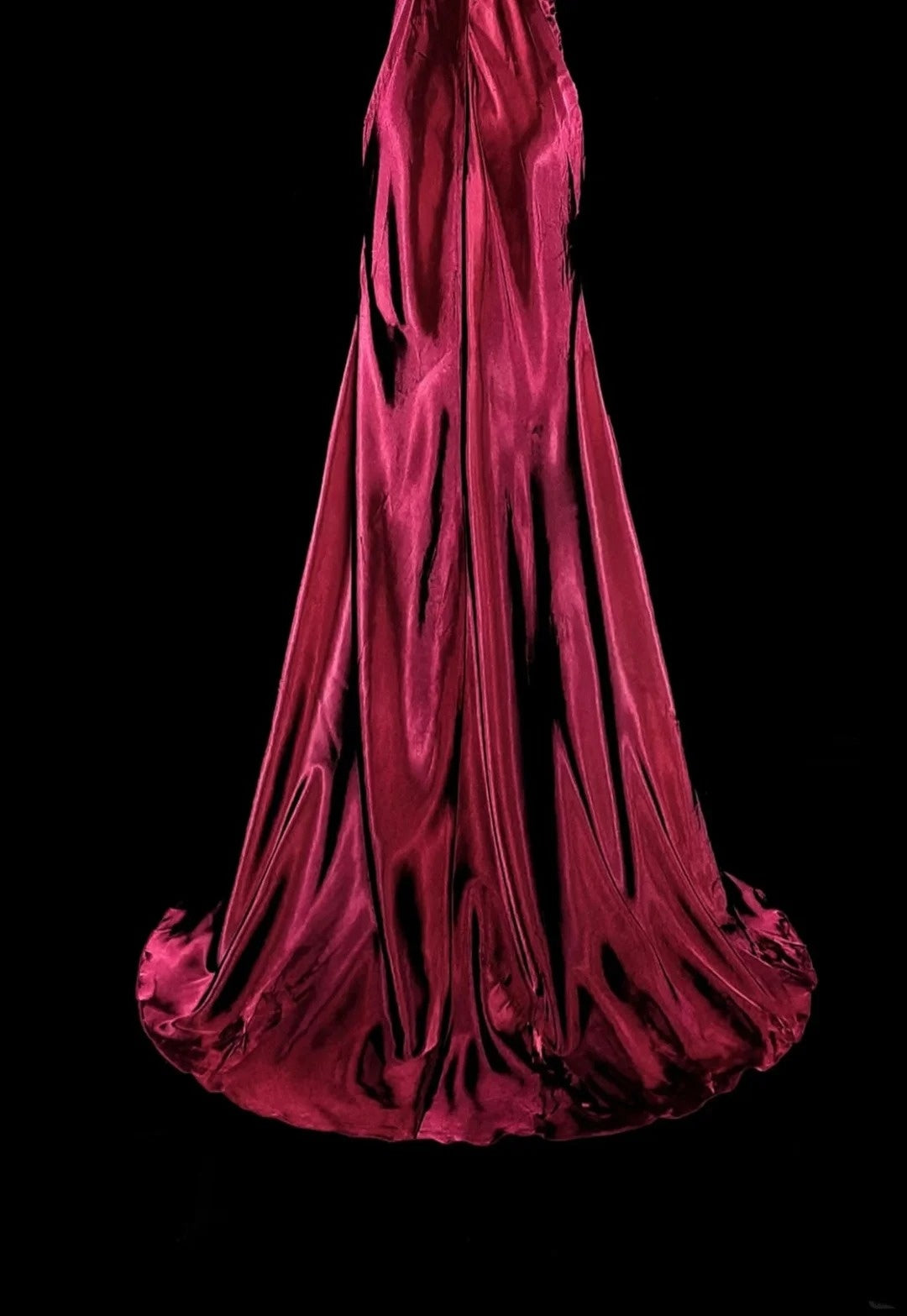 Vintage Meerjungfrauen-Abendkleid mit V-Ausschnitt, dunkelrot-burgunderfarbenem Satin mit Perlenstickerei, langes Ballkleid, Partykleid, Modekleid N1829