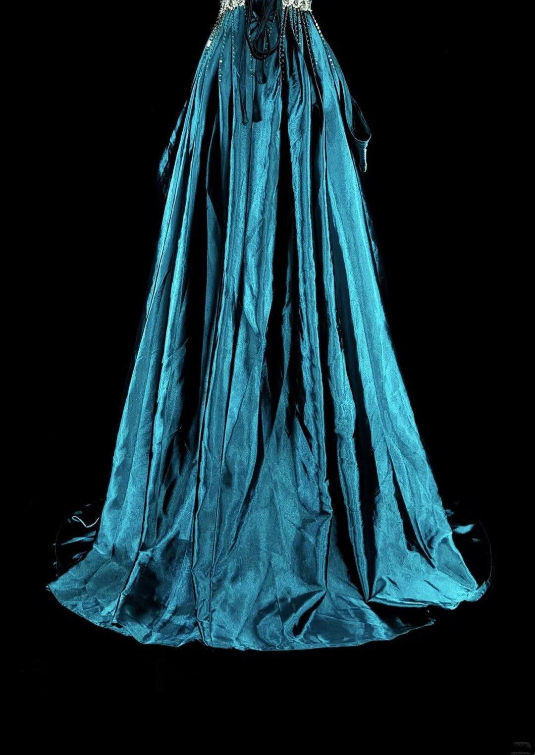 Robe de bal vintage, style rétro années 50, coupe trapèze, bustier, longue en satin ornée de perles N2008