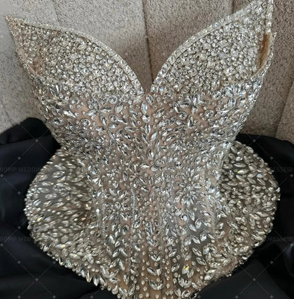 Robe de bal scintillante en cœur blanc robes de bal courtes pour lycée 8e année robe de retour à la maison RB3378