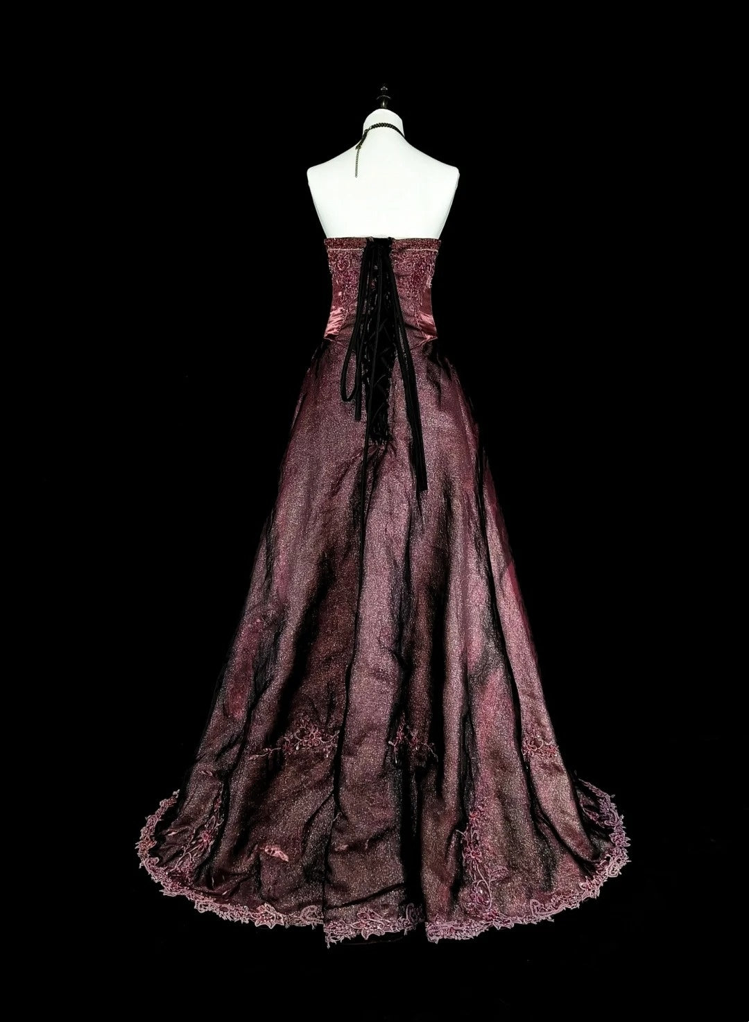 Robe de bal vintage, style rétro années 50, élégante et bustier, longue, marron, inspiration N1994