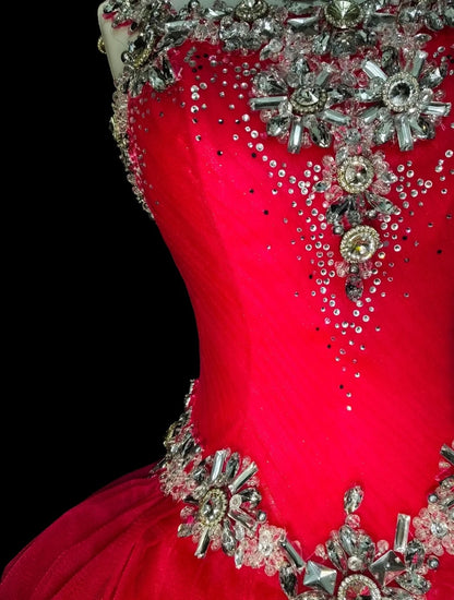 Vintage Ballkleid mit eckigem Ausschnitt, pinkfarbenem Tüll und mehreren Lagen, gestuftes Kleid für Sweet 16, Quinceañera, langes Kleid, Vestidos De Fiesta N1436