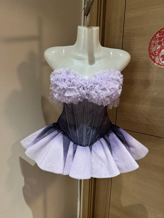 Cute Ball Gown Sweetheart Lilac Tulle Short Night In Rio Inspo Hoco Dress Ideas Homecoming Dresses RB4041