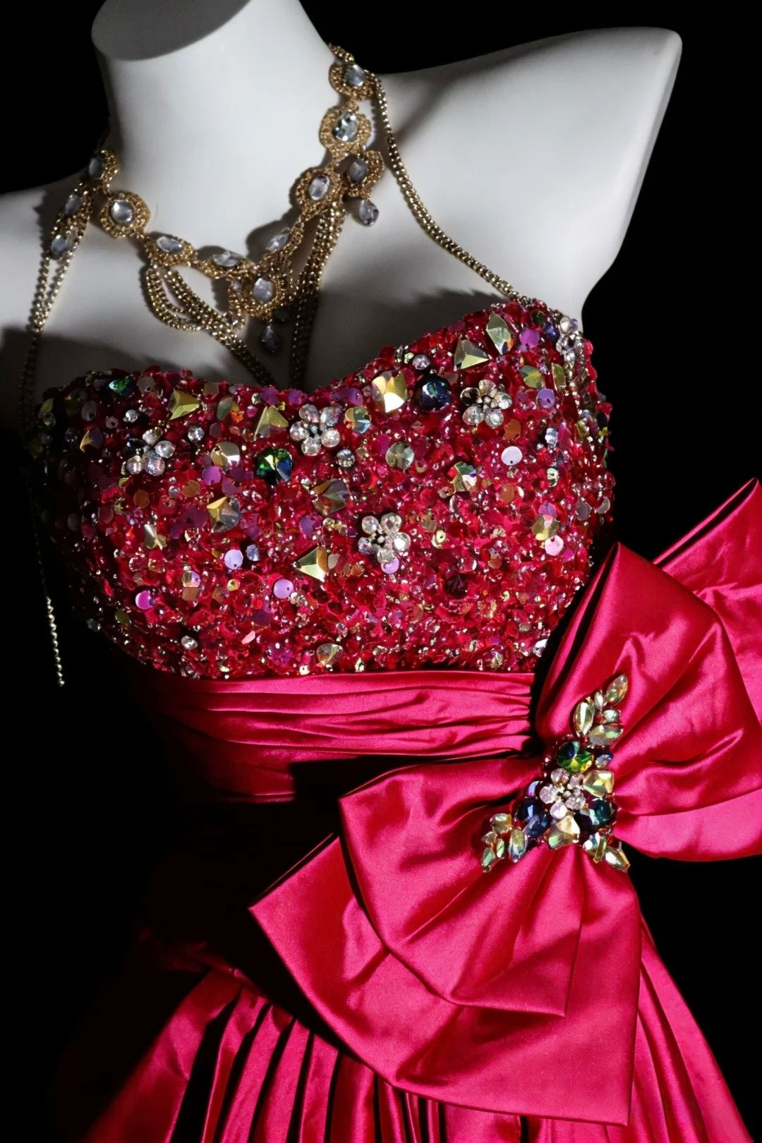 Bescheidene Abschlussballkleider A-Linie Trägerlos Hot Pink Fuchsia Langes formelles Tanzkleid N2975