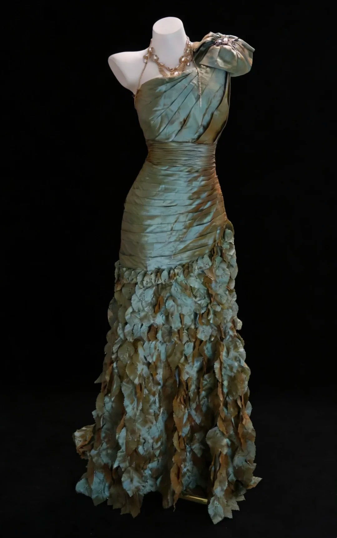 Robes de bal modestes Sirène Asymétrique Vert Foncé Longue Robe de Soirée N2972