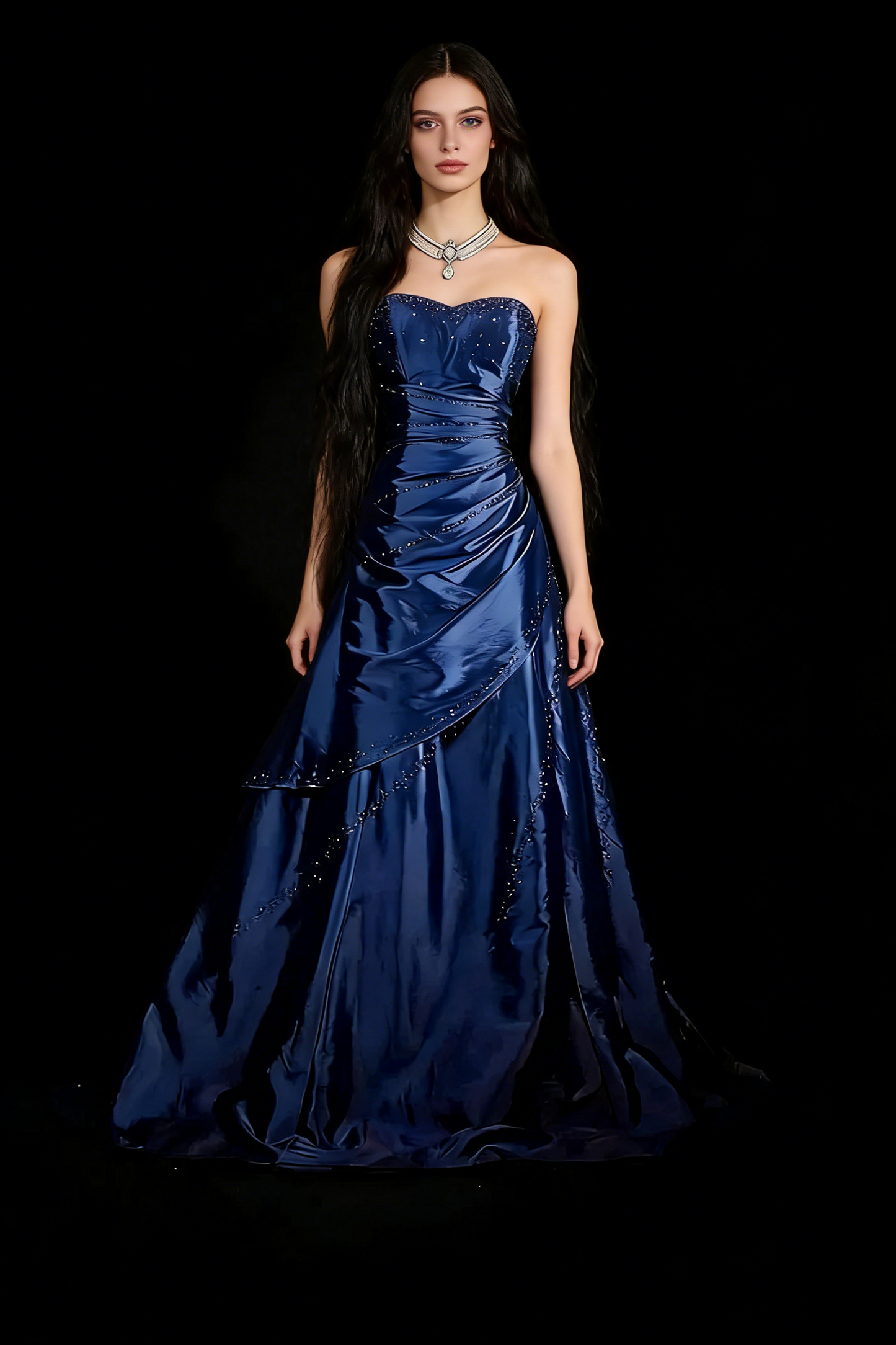 Robes de bal en satin, décolleté en cœur, robe de soirée perlée, robe de soirée NN777
