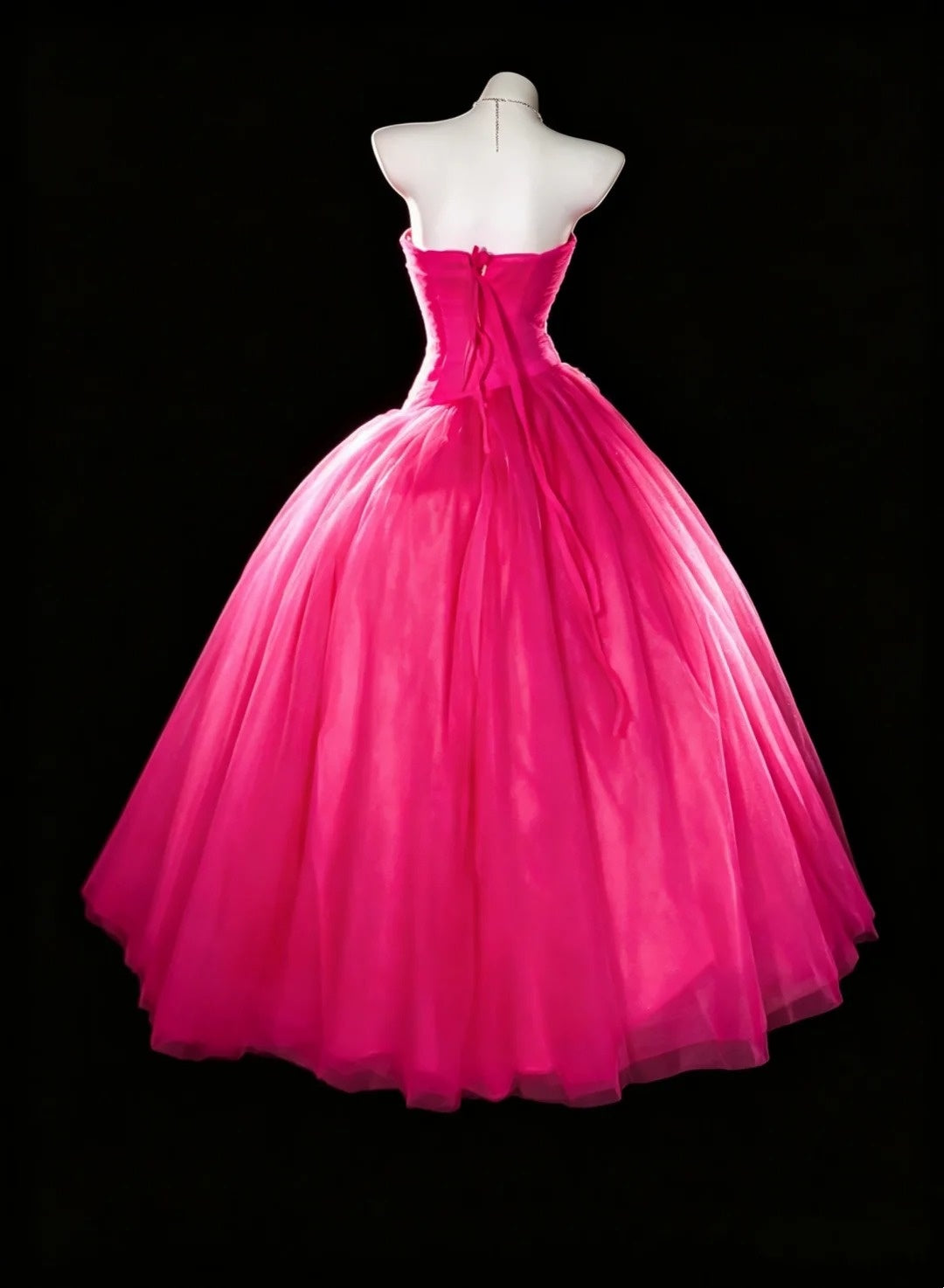 Süßes Ballkleid Sweetheart Hot Pink Tüll Quinceanera Kleid Lang Sweet 15 16 Quinceanera Kleider Vestido de princesa RB4470