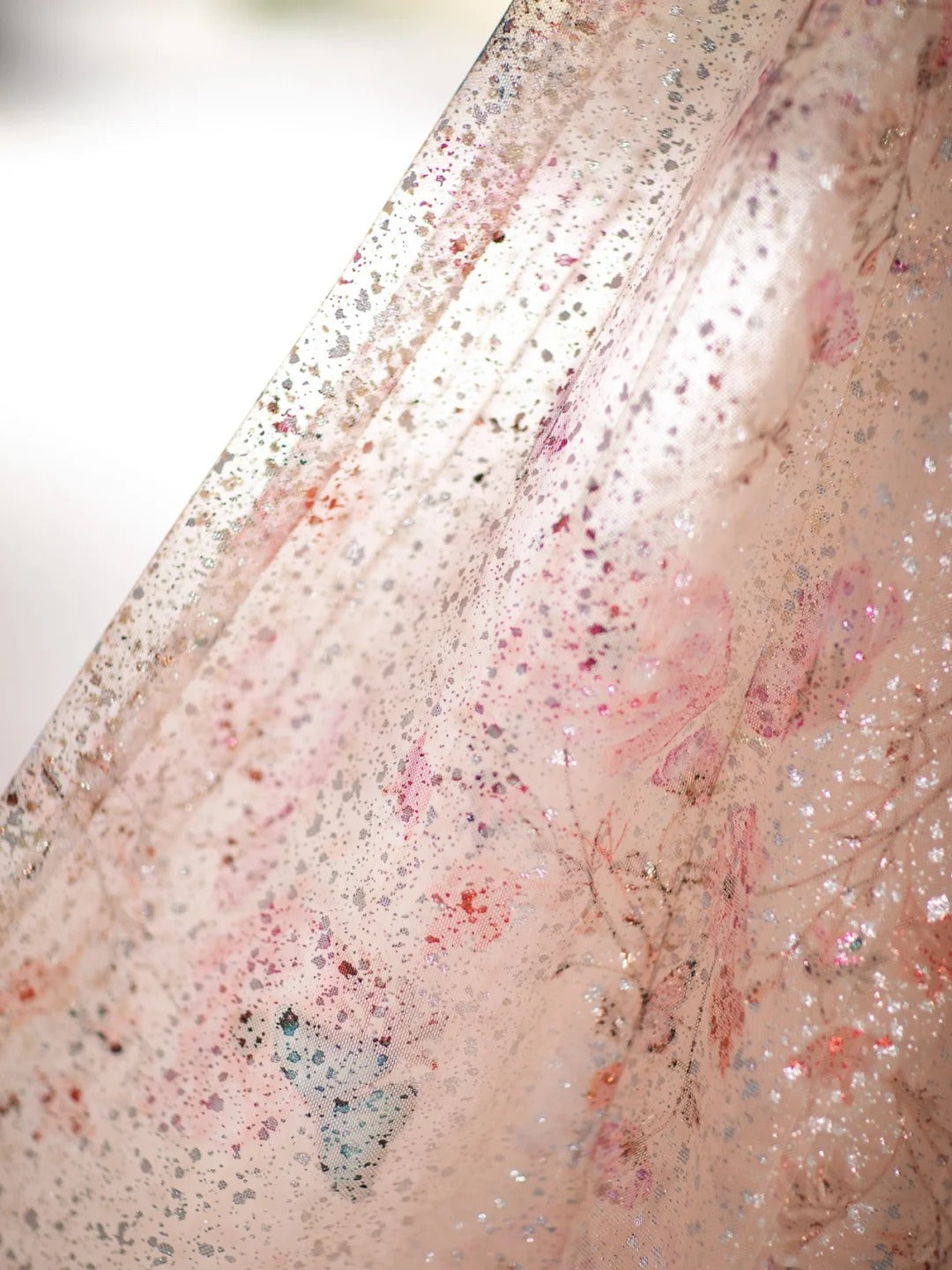 Sweet A line Sweetheart Pink Floral Tulle Sleeveless Long Prom Dresses Formal Outfits RB3987