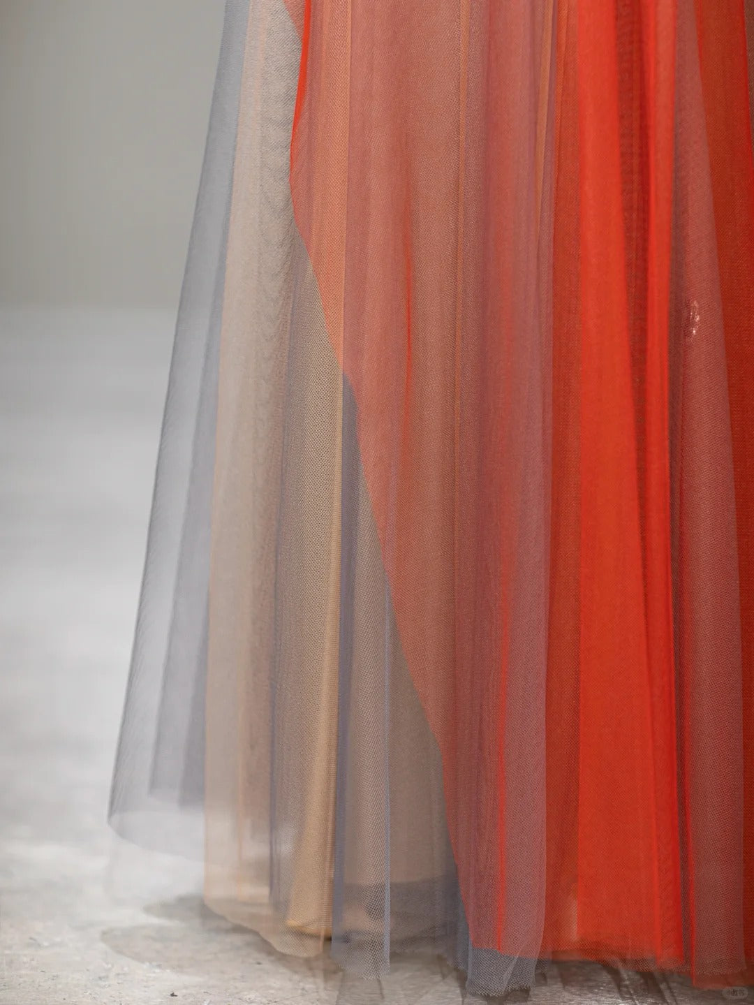 Elegant A Line High Neck Orange Tulle With Flower Beads Long Prom Dresses Inspo Evening Outfits RB3998
